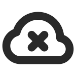 Cloud No SVG Icon